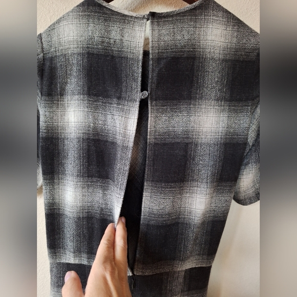 Isabel Marant Womens Wool Blend Short Sleeve Knee-length Plaid Dress Size 34 (2) - Picture 9 of 11